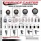 Service Caster 3.5'' Maroon Poly Swivel 7/16'' Grip Ring Stem Caster Set with Brake, 4PK SCC-GR20S3514-PPUB-MRN-PLB-716138-4 - alternate 2